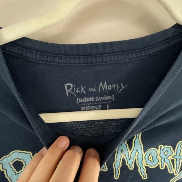 Rick And Morty Graphic T-Shirt Ripple Junction Adult Swim Cotton Blend L Retro - Picture 8 of 10